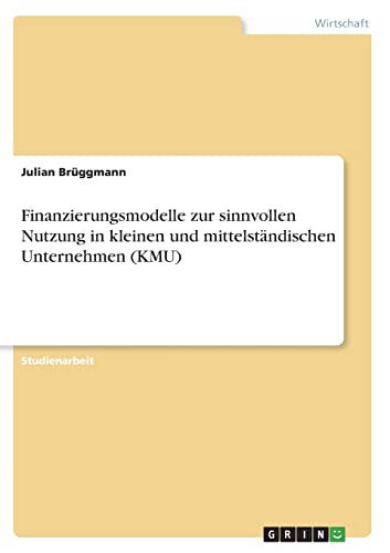 Finanzierungsmodelle zur sinnvollen Nutzung in kleinen und mittelständischen Unternehmen (KMU)