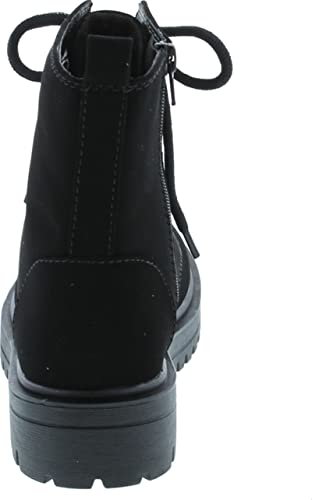 Image of Soda FIRM - Lug Sole Combat Ankle Bootie Lace up w /Side Zipper