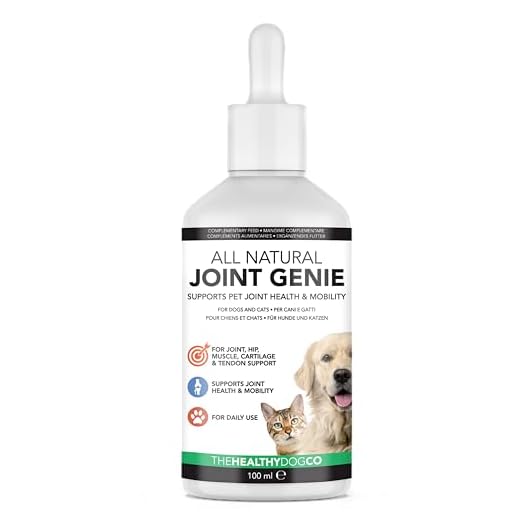 All Natural Joint Genie | Integratori Alimentari per la Salute delle Anche e delle Giunzioni dei Cani e gatti | 100 dosi | Soluzione ad azione rapida in caso di dolore e rigidità nei cani più anziani
