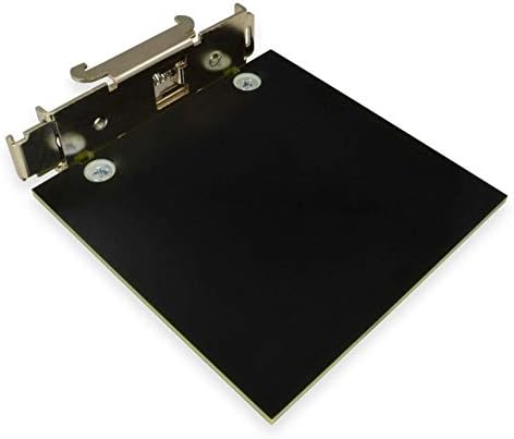 Winford Engineering DIN Rail Mounting Plates, Right Angle L-Bracket Design, 4.0" x 4.0" Plate Size, Solid, Black, RoHS Compliant