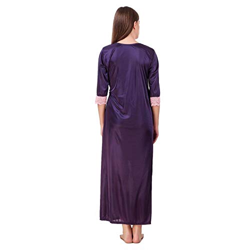 Image of Women's Satin Plain /Solid Nightwear Set Pack of 7