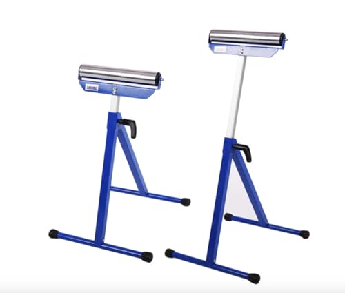Folding Steel Roller Support Stand for Workshop Use