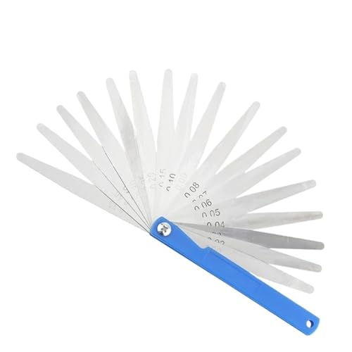 Juego de calibradores de espesores métricos (0,02–1,0 mm), para medir holguras y espesores, fabricado en acero, marca Flozari miniatura 1