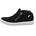 ECCO Women's Women's Soft 7 Low Cut Zip Fashion Sneaker, Black/Powder, 37 EU/6.5 M US