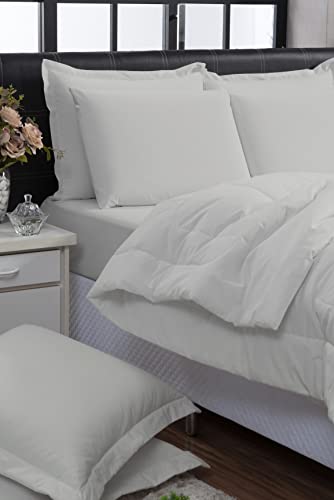 Kit Edredom Queen Jogo de Cama 100% Algodão 200 fios (Branco)