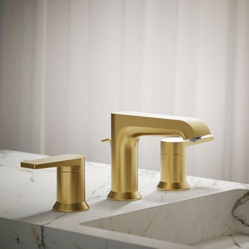 Kohler 97093-4-2MB Hint® Widespread Bathroom Sink Faucet, 1.2 gpm, Vibrant Brushed Moderne Brass thumbnail 2