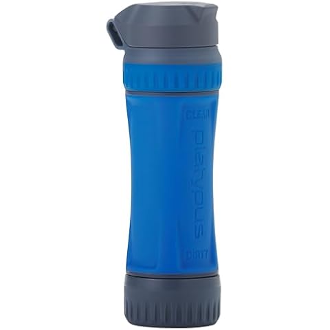 Platypus Quickdraw Ultralight Backpacking Water Filter, Blue Cover