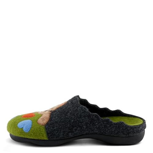 Flexus Spring Step Cuttlecat Cute Slippers for Women Indoor - Wool Felt Kitten Embroidery Comfortable Slide On House Shoes for Women3