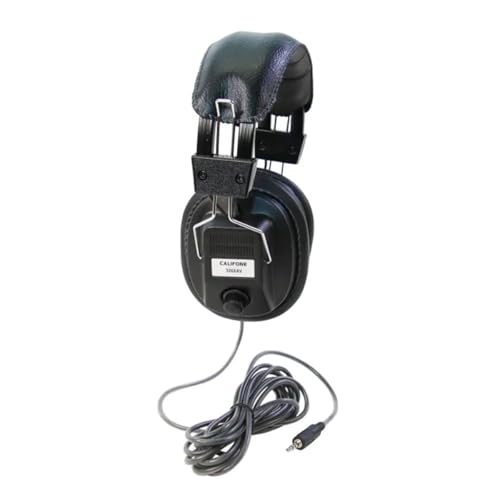 Image of Califone 3068AV Switchable Stereo /Mono Over-Ear Headphones, 3.5mm and Adapter Plug, Black