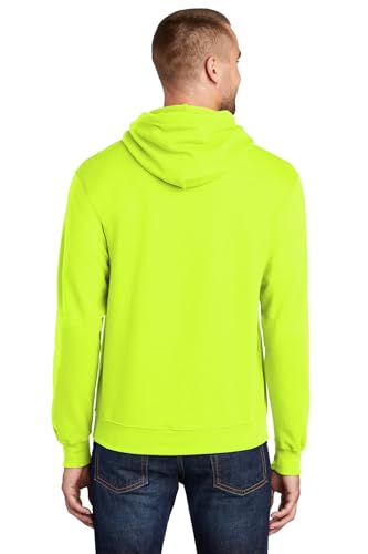 Port & Co TALL Core Fleece Pullover Hooded Sweatshirt-PC78HT-LT-Safety Green3