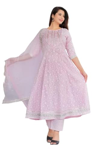 Rangnavi Women Rayon Anarkali Embroidered Printed Anarkali Salwar Kameez