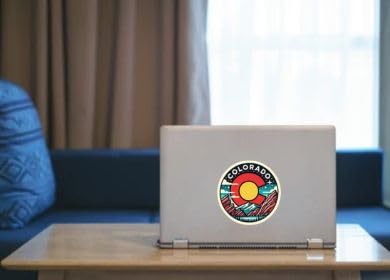 Image of AK - Red Rocks Colorado Vinyl Sticker | Scenic Mountain Decal for Car, Truck, Laptop, Motorcycle, or Window | Waterproof Outdoor Travel Sticker for Any Smooth Surface - 5 inch Inch