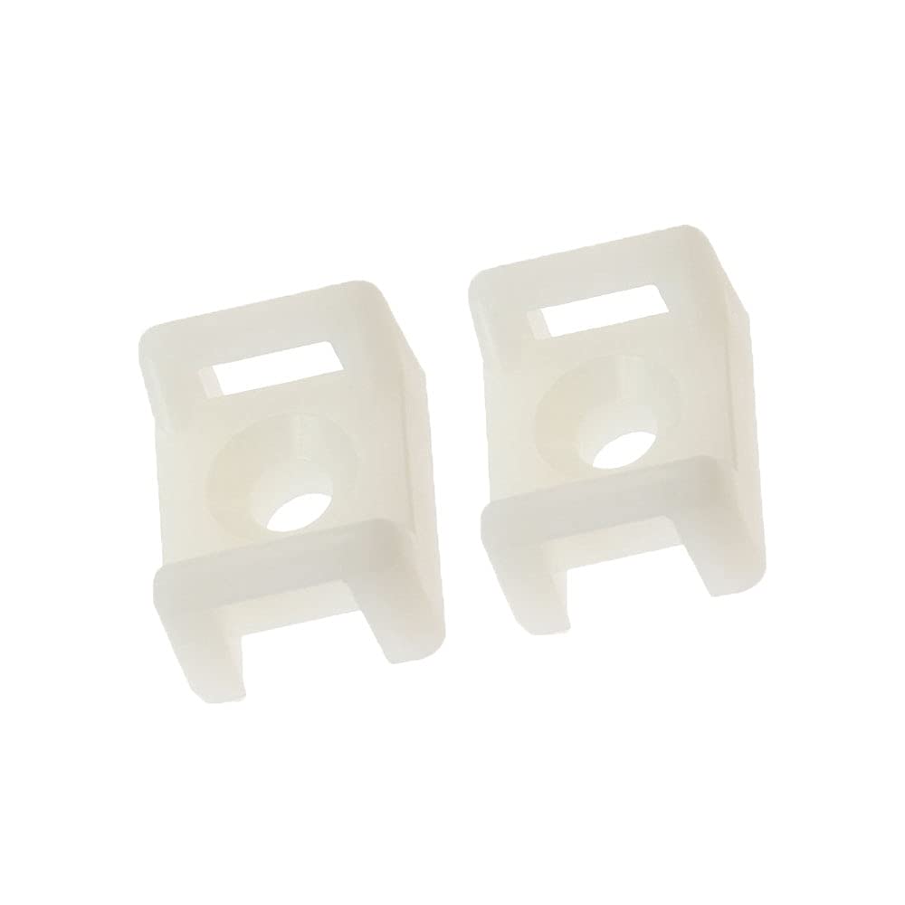 Cable Tie Mounts Natural 22mm x 16mm, Cable Tie Bases, Saddle Type Mount Wire Tie Base Holder (50)