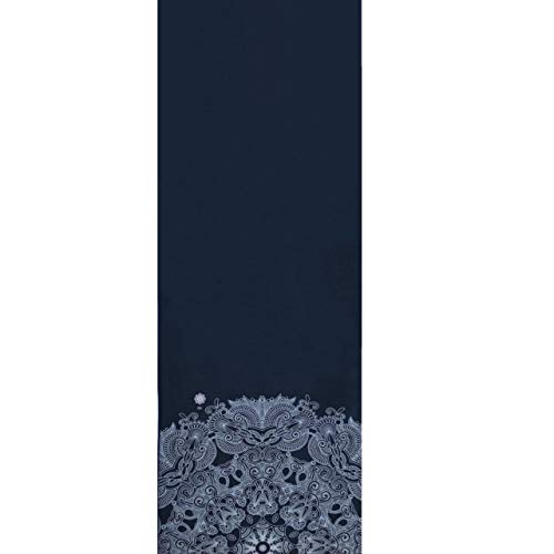 Tapete Yoga Pilates Estampado Aveludado (Mat) - Antiderrapante - Preto Mandala