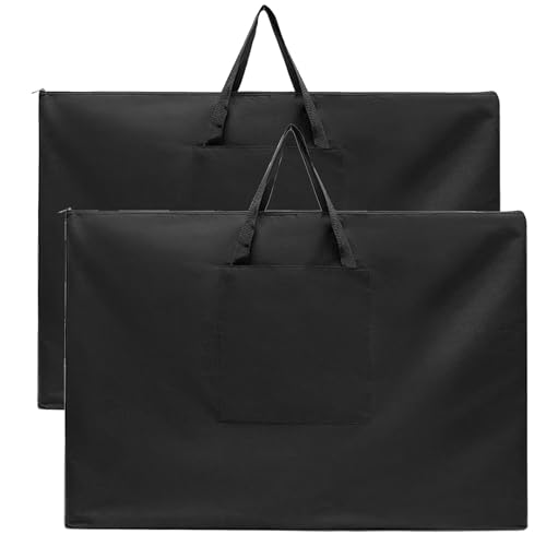Image of CertBuy 2 PCS A1 Size Art Portfolio Tote Bag Poster Board Storage Bag 27X 37.7 Inches Large Size Art Portfolio Tote For Poster Sketching And Drawing