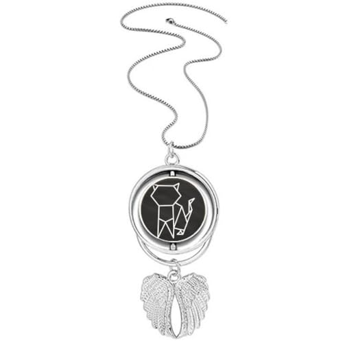 Collier chat ailes d'ange Origa : pendentif animal totem femme