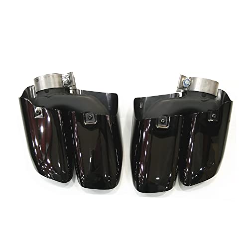 tubo de escape Kit Carrocería Coche Salida Boca Cuadrada Tubo Silenciador Negro Puntas Escape Conducto Trasero De Ventilación De Aire Trasero Para Macan 2019-2022