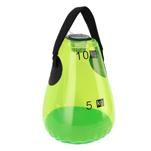 Dioche Bolsa de Pesas Kettlebell de Agua Inflable con Bomba de Aire - Bolsa de Pesas de Agua con Capacidad de 10 Kg para Gimnasio en Casa y Entrenamiento de Viaje - Diseño Verde Versátil