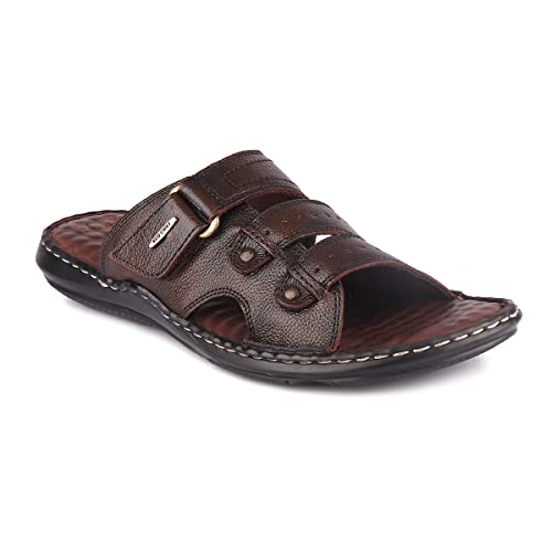 Image of Red Chief Leather Casual Slippers for Men's | Extra Soft Leather and Comfortable | Slippers for Men Quite Long-Lasting and Light in Weight | Slip-On Slippers