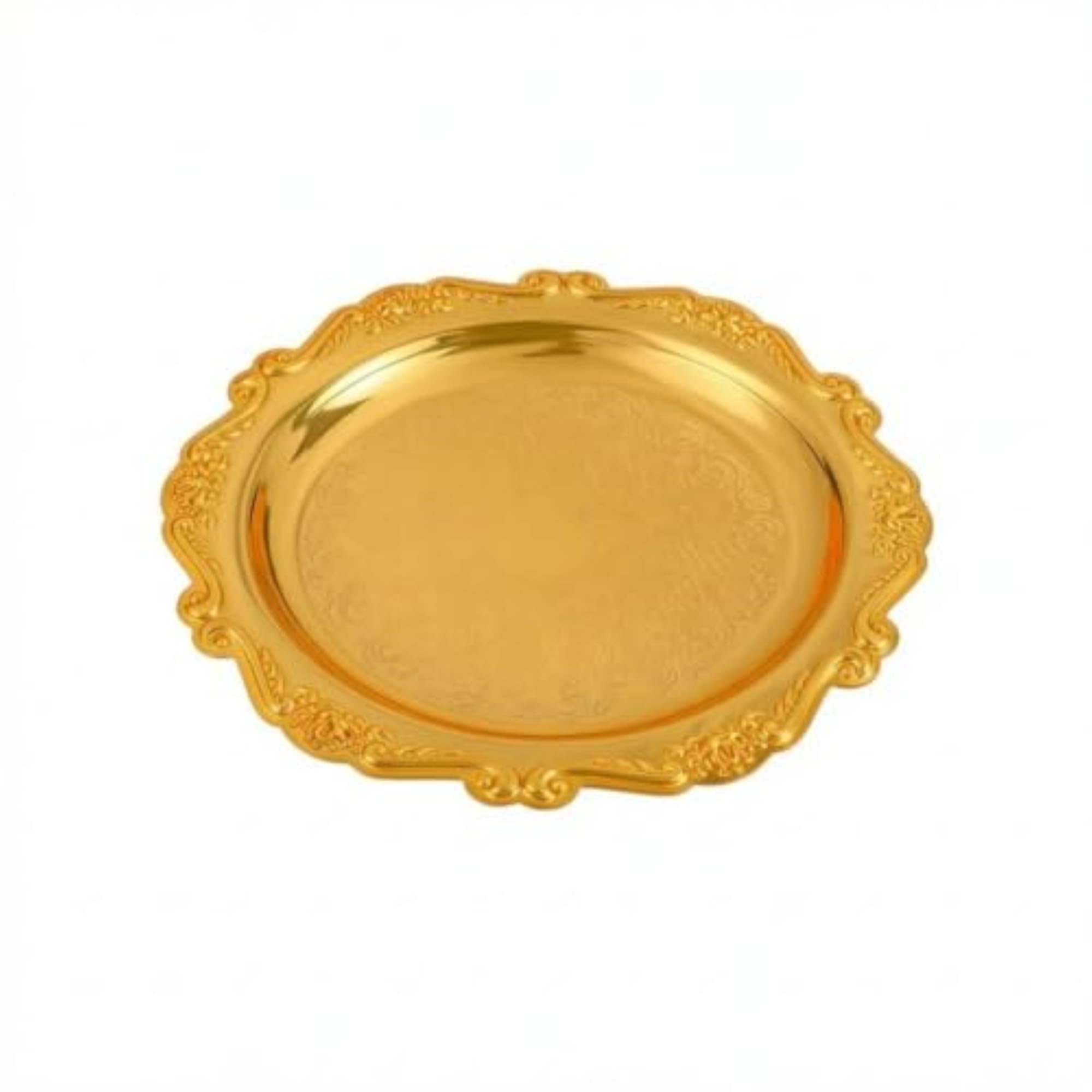 Ornate Metal Tray, Vintage Iron Design