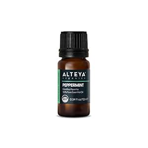 Alteya Organic pepermuntolie (Mentha Piperita) 10 ml – 100% USDA gecertificeerde biologische pure natuurlijke pepermunt…