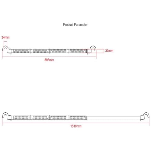 Image of Oshotto Car Telescopic Clothes Hanger Bar, Car Clothes Rod Bar, Heavy-Duty Non-Slip Rubber Clothes Bar For All Cars