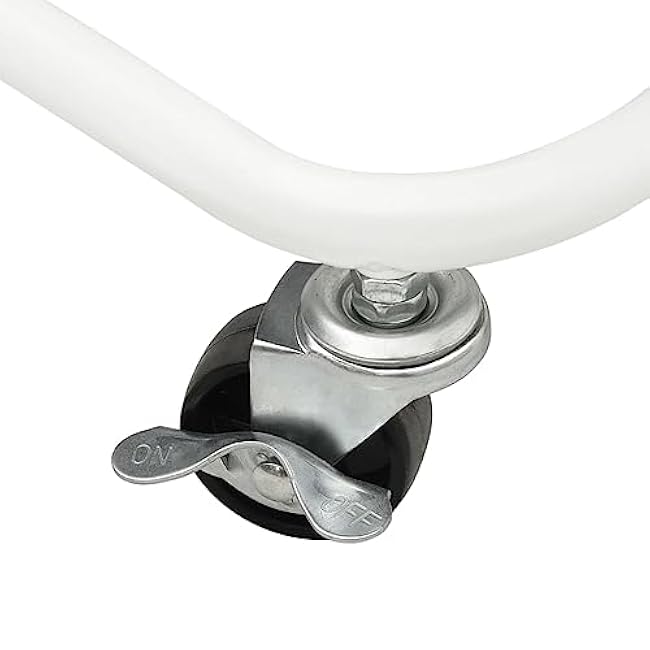 3-Tier Storage Trolley with Wheels, Steel Construction for Office or Kitchen Organization, White-I9vAqES5