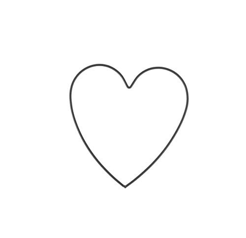 Glorex 6 1294 405 Metal Heart Frame for Crafts Approx. 15 cm Coated in Black Ideal for Dream Catchers Macrame