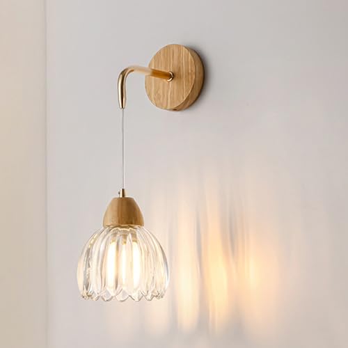 Mkichi Applique Murale Intérieure Applique Murale Fleur Vintage,E27 Lampe Murale en Verre Moderne,Lampe Chevet Murale Luminaire pour Salon Chambre Cuisine