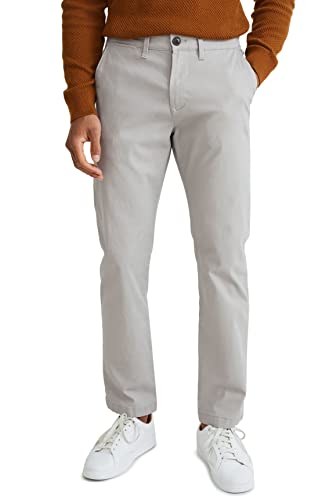 C&A Herren Chino Lycra®|Stretch|Baumwolle Hosen Unifarben hellgrau W40 L32
