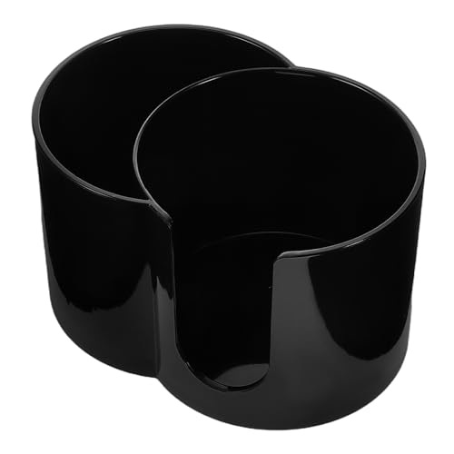 UKCOCO Contenitore Rotondo Doppio per Dischetti di Cotone e Bastoncini Porta Dischetti Cosmetico Resistente e Leggero Organizer da Scrivania e Bagno per Trucco e Viaggio