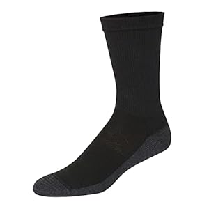 Hanes Men’s, X-Temp Cushioned Crew Socks, 12-Pack, Black, 6-12