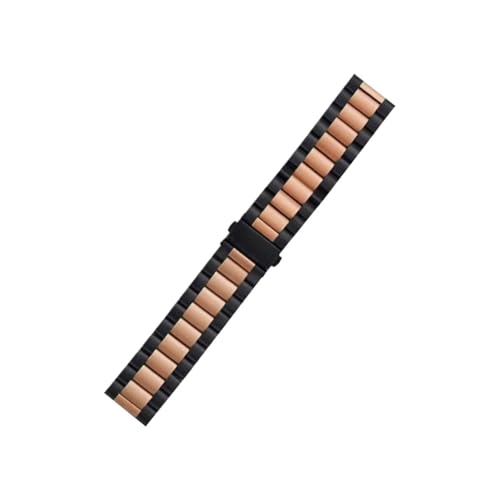 [LOKLNEYK] �ɓK������Huawei Watch GT5/GT6 Pro 46mm/GT6/ 5/ 4/ 3/ 2e�x���g�ɓK������22mm���^���X�e�����X�X�`�[���X�g���b�v(Black rose gold,For Huawei GT5 Pro 4