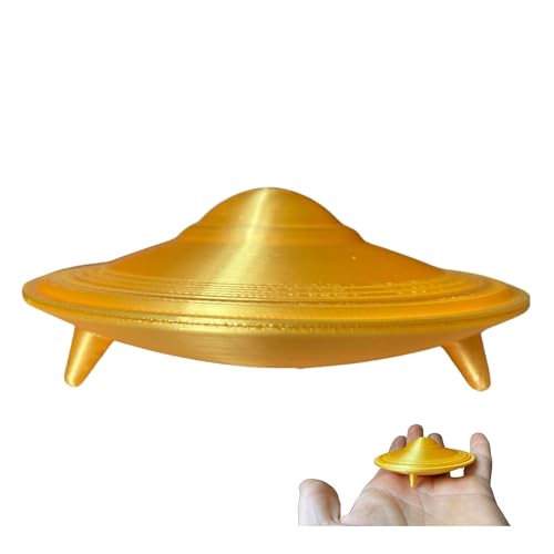 UFO Flying Saucer Figurine 3D Printed Alien Spaceship Decor