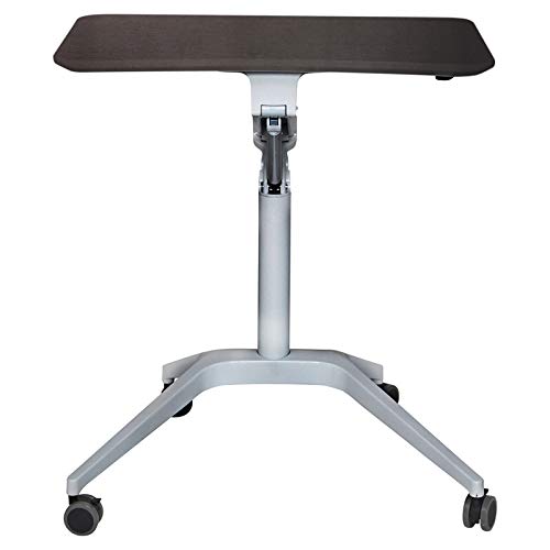 Unique Furniture Workpad Height Adjustable Laptop Cart Mobile Desk, With Espresso Top #TOP2