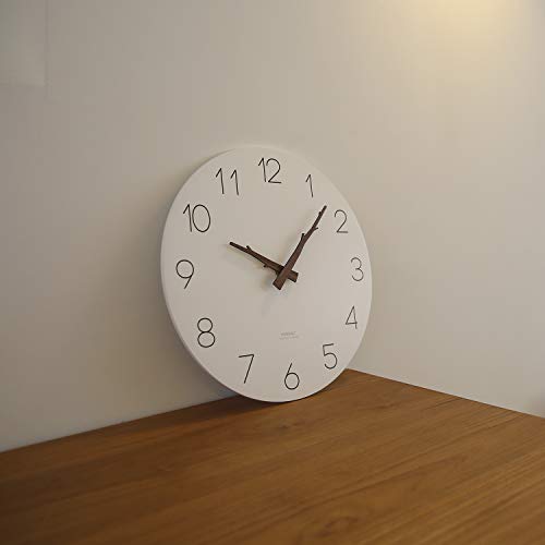 Image of mooas Flatwood Wall Clock (Twig),12 inch Non-Ticking Sweep Movement | Decorative Battery Operated Simple Modern Wall Clock for Home Living Room Kitchen Bedroom Office School