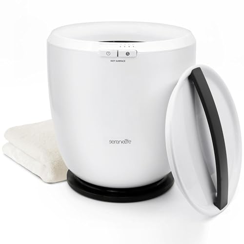 SereneLife Counter Towel Warmer Bucket - with Customized Fragrance for Spa and Bathroom, Luxury...