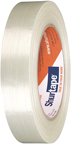 Shurtape Ruban de cerclage renforcé en fibre de verre GS 490 - Transparent - 238,8 cm x 60 m.