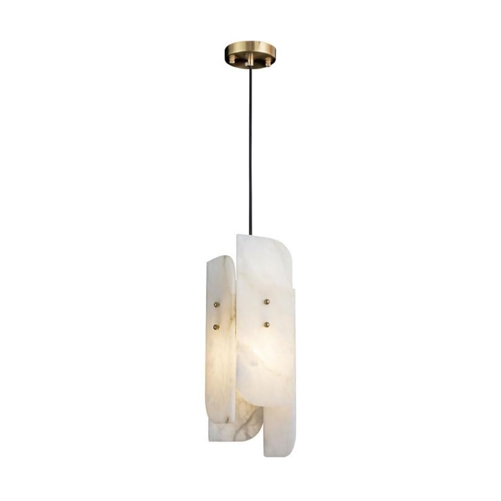 Lustre en albâtre et marbre blanc pour une ambiance poétique