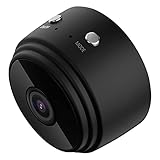 LJCM Security Camera, Mini Camera Portable WiFi Wireless Night for Car for Home (Black)