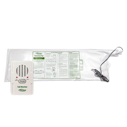 Smart Caregiver Bed Alarm for Elderly Adults – Fall Prevention System with 10'x30' Weight-Sensing Bed Pad – Automatically Alerts Caregiver When They Get Up