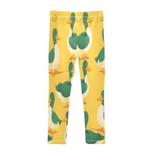 Toddler Girls Leggings Printed Yoga Pants Leggings Green White Duck for Kids2