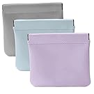 Amazon SYOSI 3Pcs Lambskin Pocket Cosmetic Bag, SYOSI Portable Mini Lipstick Storage Bag, Waterproof Leather Squeeze No Zipper Self-Closing Portable Travel Makeup Pouch