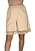 Underworks Pettipants Cotton Knit Culotte Slip Bloomers Split Skirt 9-inch Inseam 2X-large Beige