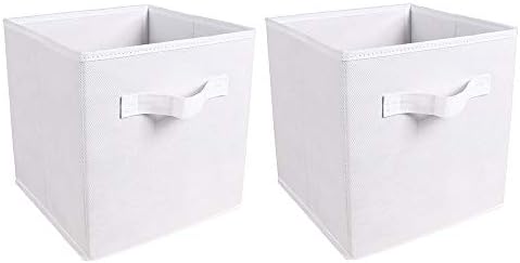 Ansley&HosHo-EU Set of 4 Storage Box Cube Wardrobe Storage Organiser Fabric Collapsible with Handle for Kids Toys Clothes Laundry Underwear Bedroom, Yellow