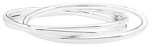 Jonc femme argent 925 bracelet rigide 8mm large 18 grammes authentique modèle WJS21975
