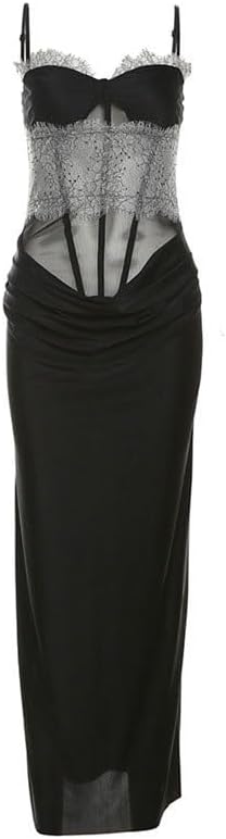 JSEIAJB Solid Color Slim Fit Short Collar High Waist Dress Vintage Club Dress