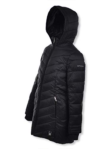 Spyder Girls' Chevron-Quilted Thermaweb Insulated Jacket - Black2
