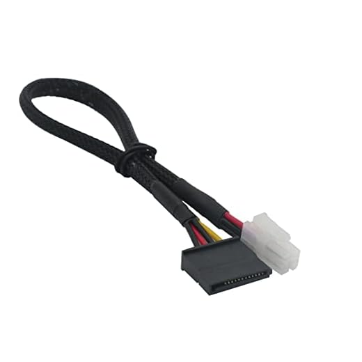 YOUKITTY ATX 4-pin to SATA Hard Drive Power Adapter Cable for motherboards (2 Pieces)