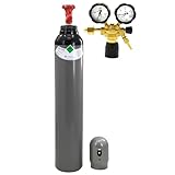 STICKSTOFF Gasflasche Gas Bottle 8 Liter 1,6m3 200 bar Nitrogen Klimaanlagen Schweiß Reifenaufblasen mit Minderer